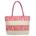Straw Tote - Zebra Print Straw Tote - Blue - BG-HM10S-6ACFU